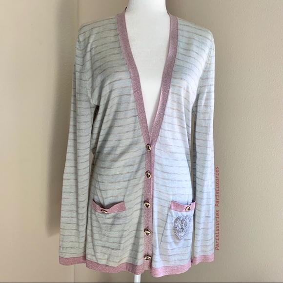 CHANEL Classic Authentic Stripe Runway Pink Gray - Picture 7 of 16